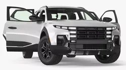 Pickup Vehicle Modern Utility White Rigged for Maya 3D model
