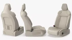Premium Automotive Seat Beige 3D model