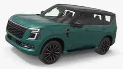 Premium SUV with Brown Interior and Dual-Tone Roof Green 3D model