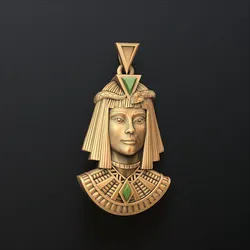 Queen Cleopatra Pendant 3D print model 3D Print Model in Pendants 546084
