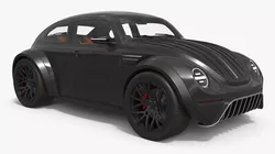 Retro Off Road Concept Coupe Vehicle Black 3D model