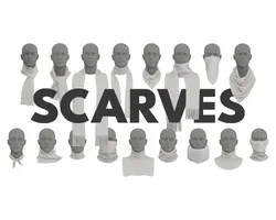 SCARVES PACK 2021 - g8m zprj obj fbx highpoly