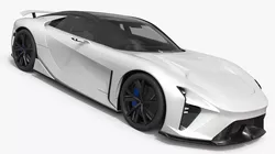 Sport Concept Coupe Vehicle White 3D model
