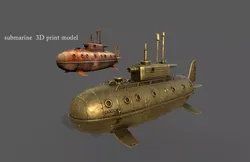 submarine  3D print model 3D print model