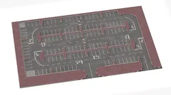 Urban Parking Lot with Directional Markings New 3D model
