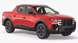 Vehicle Hyundai Santa Cruz Pickup Red 3D model