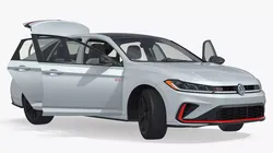 2025 Volkswagen Sedan Jetta GLI Vehicle Rigged for Cinema 4D 3D model