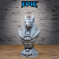 Anubis God Bust ‧ DnD Miniature ‧ Tabletop Miniatures ‧ Gaming Monster ‧ 3D Model ‧ RPG ‧ DnDminis ‧ STL FILE