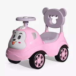 Baby Push Car with Steering Wheel Pink 3D model