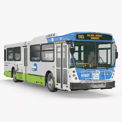 Bus Nabi 416 Miami Dade Transit Basic Interior 3D model