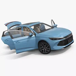 BYD Qin L DM-i Four-Door Saloon Deep Blue Rigged for Cinema 4D 3D model