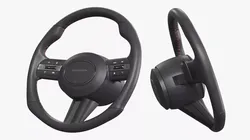 Car Steering Wheel With Control Buttons 3D model
