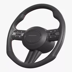 Car Steering Wheel With Control Buttons 3D model