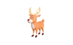 Cartoon Reindeer 3 Cute