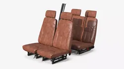 Cessna 172 Aircraft Passenger Seats Brown 3D model