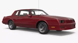 Chevrolet Monte Carlo SS Coupe Muscle Car Simplified 3D model