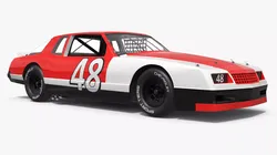 Chevrolet Monte Carlo SS Nascar Race Car Red White 3D model