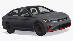 Compact Sport Passenger Sedan Vehicle Black Simplified 3D model
