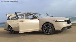 Contemporary Premium Sedan Beige Rigged for Maya 3D model