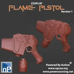 Cosplay Flame Pistol Free 3D Print Model in Other 548714