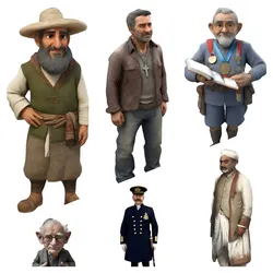 Diverse Historical Character Figurines 3D Print Model in Figurines 547438
