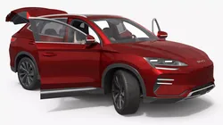 Electric BYD Seal U Urban SUV Red Rigged for Cinema 4D 3D model