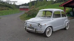 Fiat 600 Retro Coupe Light Blue Rigged for Maya 3D model