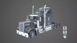 Heavy Truck Chassis 02 Generic Black All PBR Unity UE Textures Low-poly 3D model