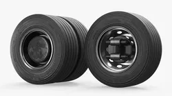 Industrial Transport Wheels with Radial Tires 3D model