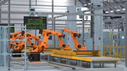 Industrial Vehicle Production Conveyor System Rigged for Maya 3D model