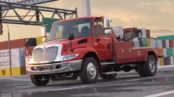 International DuraStar 4300 Wrecker Tow Truck Red 3D model