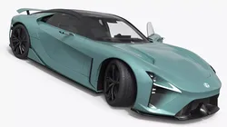 Lexus Sport Concept Car Vehicle Turquoise Rigged for Cinema 4D 3D model