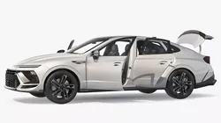 Luxury Passenger Sedan Car White Rigged for Maya 3D model