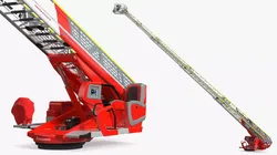 Magirus M32L AS Aerial Ladder Unfolded 3D model