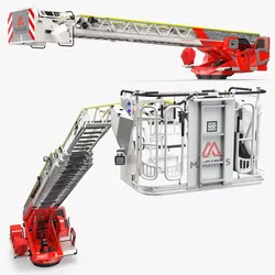 Magirus M32L AS Ladder Rigged 3D model