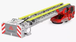 Magirus M32L AS Ladder Rigged 3D model