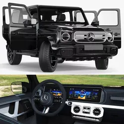 Mercedes-Benz G580 2025 Black Rigged for Cinema 4D 3D model