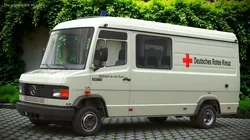 Mercedes Benz T2 507D Medical Transport Van Rigged for Maya 3D model
