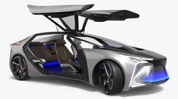 Modern Electric Concept Coupe White Rigged 3D model
