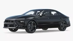 Modern Mid Size Passenger Sedan Black 3D model