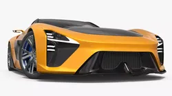 Modern Sport Coupe Veilside Style Orange Rigged for Maya 3D model