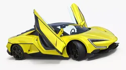 Modern Yellow Supercar Coupe Rigged for Cinema 4D 3D model