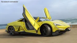 Modern Yellow Supercar Coupe Rigged for Maya 3D model