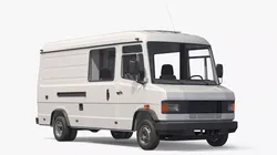 Multi Purpose Commercial Transport Van White Rigge for Cinema 4D 3D model