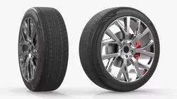 Multi Spoke Alloy Wheel Tire 3D model