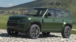 Off Road SUV Five Door Vehicle Green Simplified 3D model