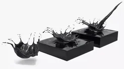 Oil Collision Splash Set of 3 3D model