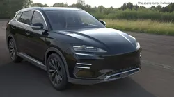 Panoramic Roof Electric SUV Black Rigged for Maya 3D model
