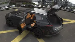 Panoramic Roof Hybrid SUV Black Rigged 3D model