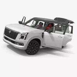 Patrol 2025 Luxury Family Utility White Rigged for Maya 3D model